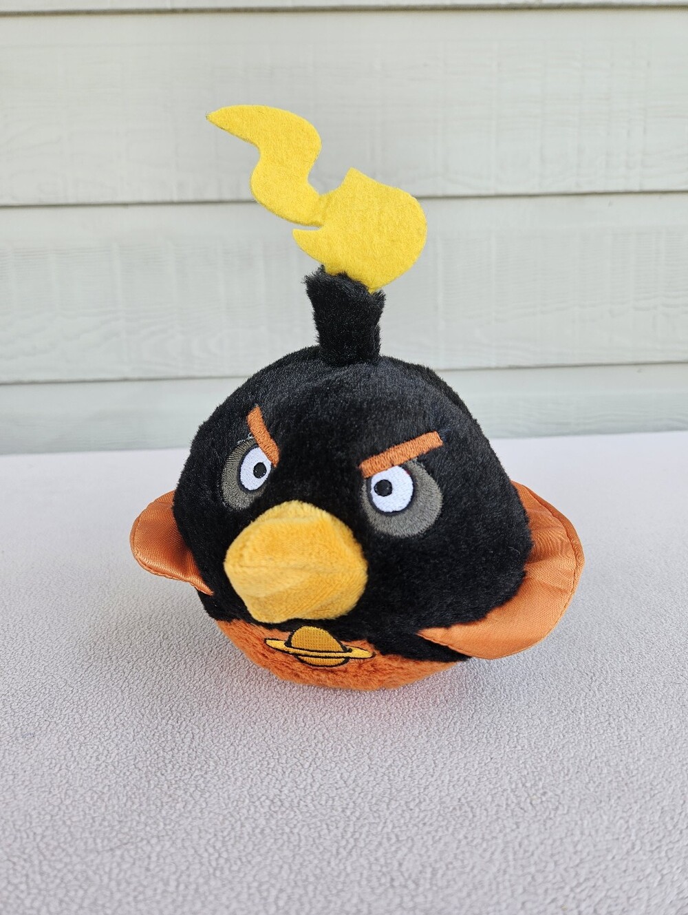 Angry Birds Space Fire Bomb Bird Plush 5" Commonwealth Rovio NO SOUND
